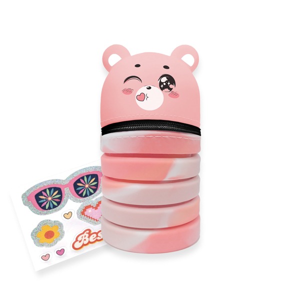 Astuccio allungabile Mitama con stikers – orsetto