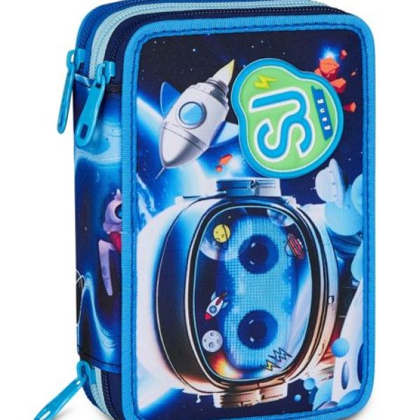 Astuccio 3 zip con corredo Sj Gang Space Led Boy